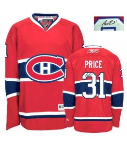 NHL Carey Price Montreal Canadiens Authentic Home Autographed Reebok Jersey - Red