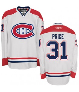 NHL Carey Price Montreal Canadiens Authentic Away Reebok Jersey - White
