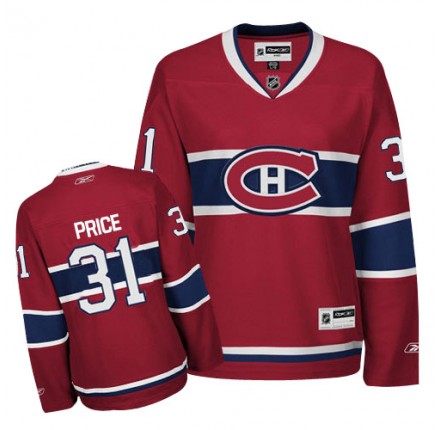 NHL Carey Price Montreal Canadiens Women's Authentic Home Reebok Jersey - Red