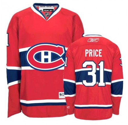 NHL Carey Price Montreal Canadiens Youth Authentic Home Reebok Jersey - Red