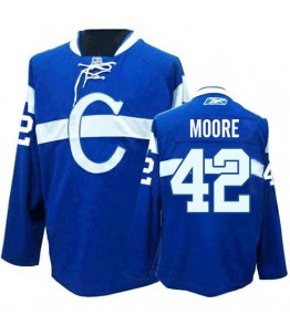 NHL Dominic Moore Montreal Canadiens Authentic Third Reebok Jersey - Blue