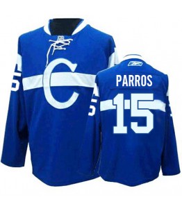NHL George Parros Montreal Canadiens Authentic Third Reebok Jersey - Blue