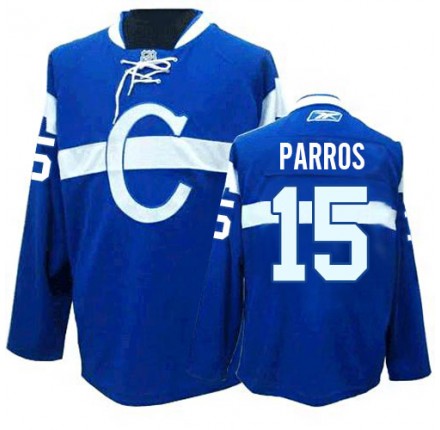 NHL George Parros Montreal Canadiens Authentic Third Reebok Jersey - Blue