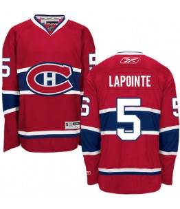 NHL Guy Lapointe Montreal Canadiens Premier Home Reebok Jersey - Red