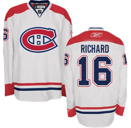 NHL Henri Richard Montreal Canadiens Authentic Away Reebok Jersey - White