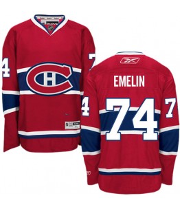 NHL Alexei Emelin Montreal Canadiens Authentic Home Reebok Jersey - Red