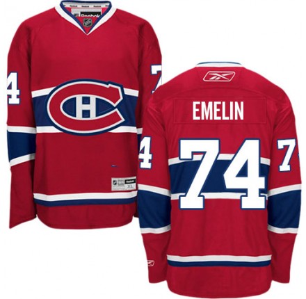 NHL Alexei Emelin Montreal Canadiens Authentic Home Reebok Jersey - Red
