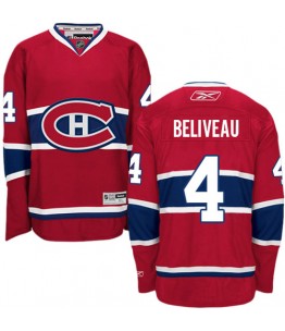 NHL Jean Beliveau Montreal Canadiens Authentic Home Reebok Jersey - Red
