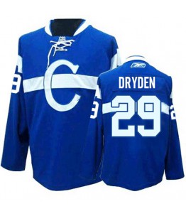 NHL Ken Dryden Montreal Canadiens Premier Third Reebok Jersey - Blue