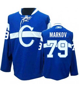NHL Andrei Markov Montreal Canadiens Premier Third Reebok Jersey - Blue
