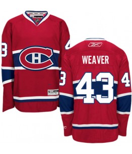 NHL Mike Weaver Montreal Canadiens Authentic Home Reebok Jersey - Red