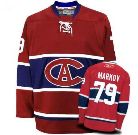 NHL Andrei Markov Montreal Canadiens Premier New CA Reebok Jersey - Red