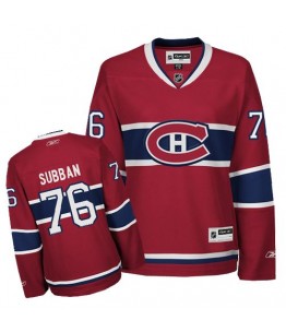 NHL P.K Subban Montreal Canadiens Women's Authentic Home Reebok Jersey - Red