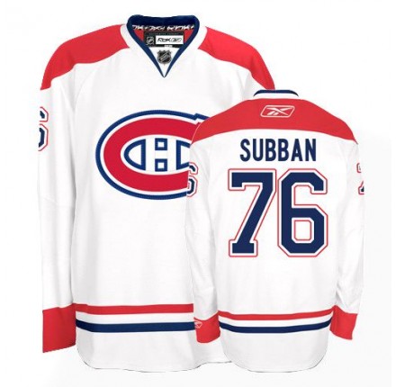 NHL P.K Subban Montreal Canadiens Youth Premier Away Reebok Jersey - White