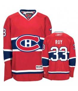 NHL Patrick Roy Montreal Canadiens Authentic Home Reebok Jersey - Red