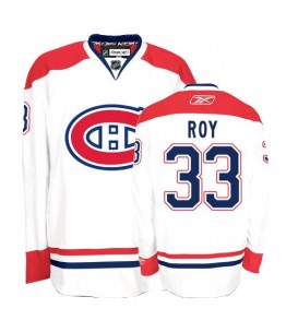 NHL Patrick Roy Montreal Canadiens Authentic Away Reebok Jersey - White
