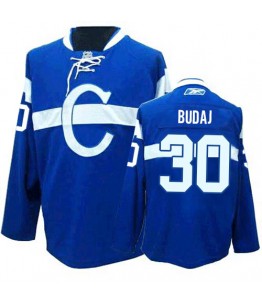 NHL Peter Budaj Montreal Canadiens Authentic Third Reebok Jersey - Blue
