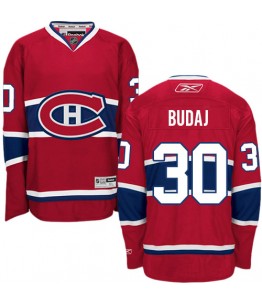 NHL Peter Budaj Montreal Canadiens Premier Home Reebok Jersey - Red