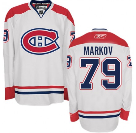 NHL Andrei Markov Montreal Canadiens Premier Away Reebok Jersey - White