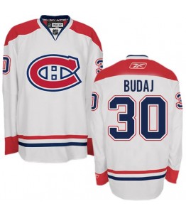 NHL Peter Budaj Montreal Canadiens Premier Away Reebok Jersey - White