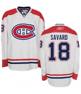 NHL Serge Savard Montreal Canadiens Authentic Away Reebok Jersey - White