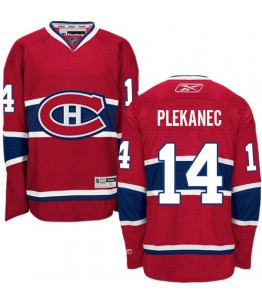 NHL Tomas Plekanec Montreal Canadiens Authentic Home Reebok Jersey - Red