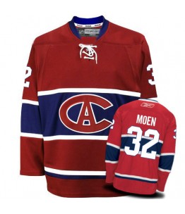 NHL Travis Moen Montreal Canadiens Premier New CA Reebok Jersey - Red