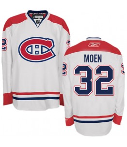 NHL Travis Moen Montreal Canadiens Authentic Away Reebok Jersey - White