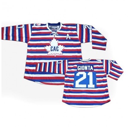 NHL Brian Gionta Montreal Canadiens Stripe Authentic CAC Reebok Jersey -